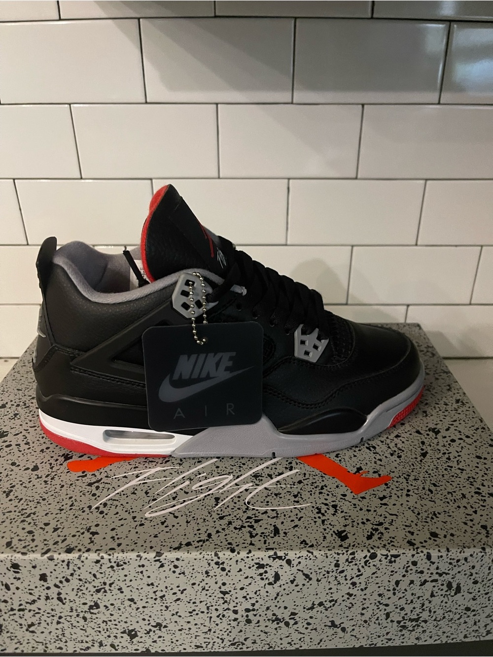 Mens Retro 4 Bred Reimagined Size 6.5.